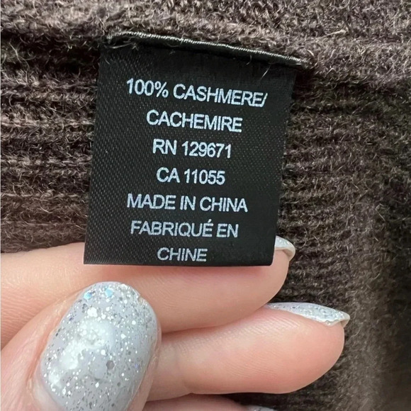 Skull Cashmere 360 Cashmere Long Cardigan Small Brown NWT - Picture 9 of 9